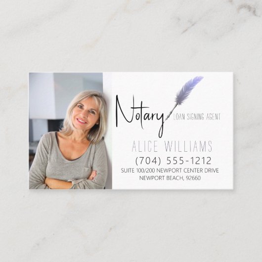 QR-code Paars en witminimalistisch Visitekaartje (Voorkant)