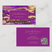 QR Code Paarse Visitekaartje (Voorkant / Achterkant)