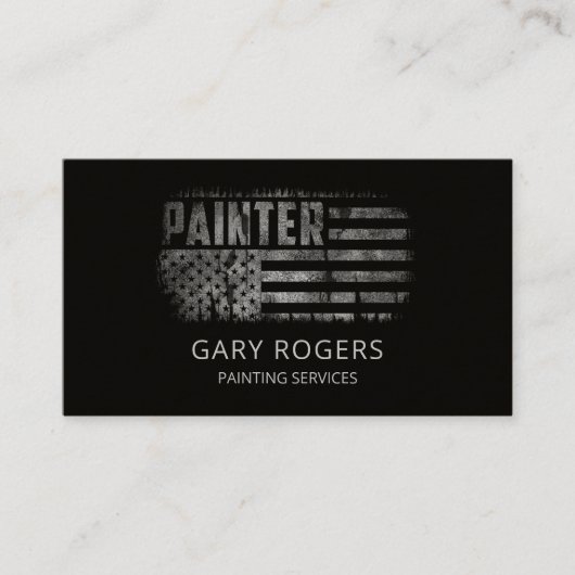 QR Code Painter Amerikaanse vlag Visitekaartje (Voorkant)