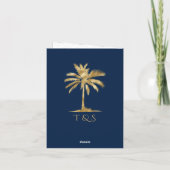 QR Code Palm Tree Passport Style Wedding (Achterkant)