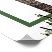 QR Code  Palm Tree Tropical Elegant Poster (Hoek)