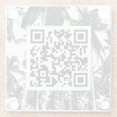 QR-code palmboom Ontwerpglas Onderzetter Glazen Onderzetter (Achterkant)