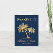QR-code Palmboom Paspoort Stijl Trouwen (Voorkant)
