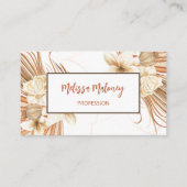 QR-code | Pampas Grass Waterverf Boho Visitekaartje (Voorkant)