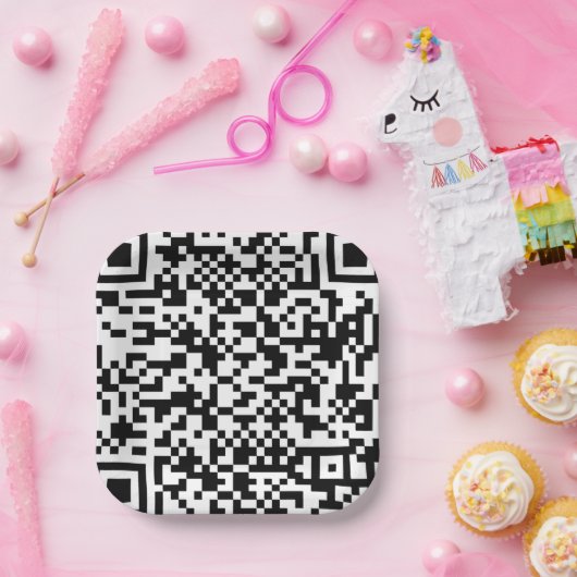 Qr-code Papieren Bordje (Feest)