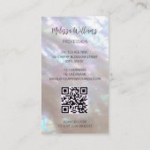 QR Code | Parelmoer Glanzend Visitekaartje (Achterkant)