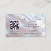 QR Code | Parelmoer Glanzend Visitekaartje (Achterkant)