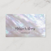 QR Code | Parelmoer Glanzend Visitekaartje (Voorkant)