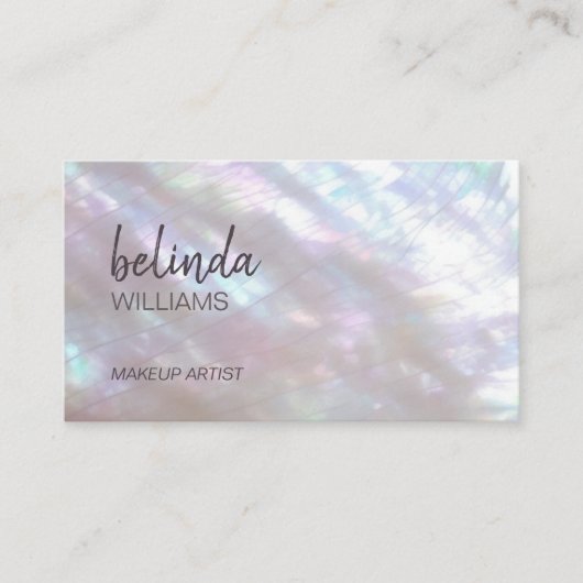 QR-code | parelmoer glinsterend Visitekaartje (Voorkant)