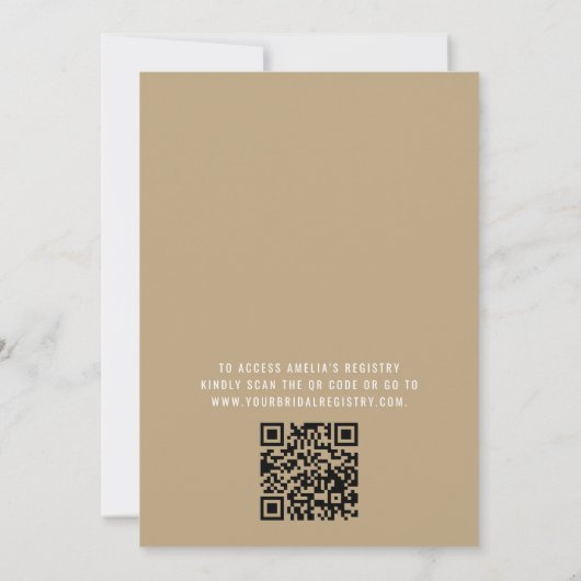 QR Code Parels en Prosecco Vrijgezellenfeest Kaart (Achterkant)