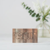 QR-code parquet vloerbedekking rustige houten stij Visitekaartje (Staand voorkant)