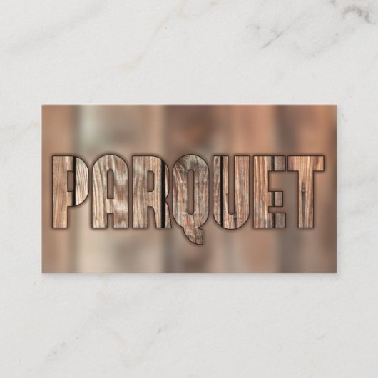 QR-code parquet vloerbedekking rustige houten stij Visitekaartje (Voorkant)