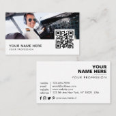 QR-code particuliere luchtvaartmaatschappij Visitekaartje (Voorkant / Achterkant)