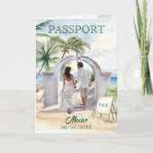 QR Code Paspoort Mexico Strand Bruiloft Bestemming (Voorkant)