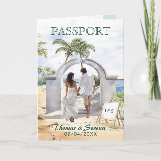 QR Code Paspoort Mexico Strand Bruiloft Bestemming (Voorkant)