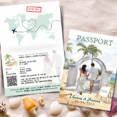 QR Code Paspoort Mexico Strand Bruiloft Bestemming