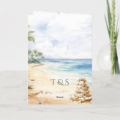 QR Code Paspoort Strand Bruiloft Bestemming (Achterkant)