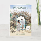 QR Code Paspoort Strand Bruiloft Bestemming (Voorkant)