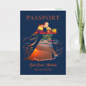 QR Code Paspoort Zonsondergang Tropische Strand Br (Voorkant)