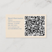 QR Code Pastel Visitekaartje Artistiek (Achterkant)