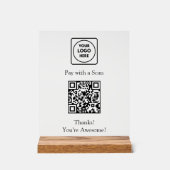 QR Code Payment | Custom Logo Contactless Display (Voorkant)