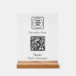 QR Code Payment | Custom Logo Contactless Display