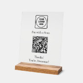 QR Code Payment | Custom Logo Contactless Display (Hoek)