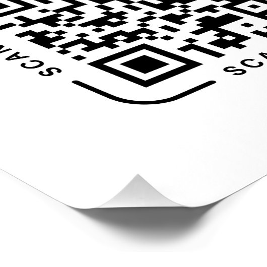 QR Code Payment - Scan to Pay Business Logo Perfect Poster (Hoek)