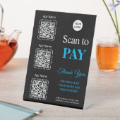 QR Code Payment - Scan to Pay Business Logo Reclamebord Met Voetstuk (Insitu)
