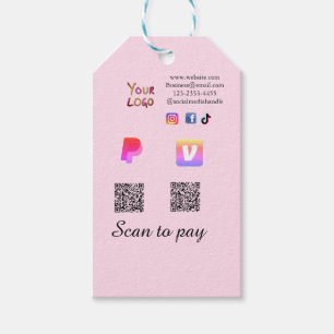 QR-code PayPal venmo scan betalen toevoegen social Cadeaulabel