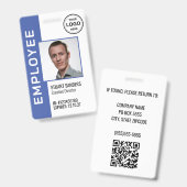 QR-code Periwinkle Corporate Logo Photo Medewerker Badge (Voor- en achterkant)