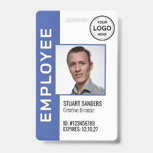 QR-code Periwinkle Corporate Logo Photo Medewerker Badge