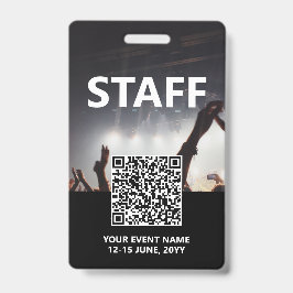 Qr Code Personeel Badge Aangepaste evenementtoegan