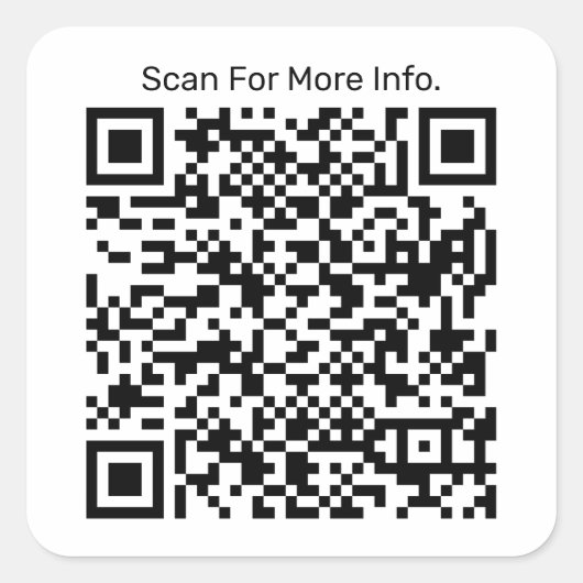 QR-code Persoonlijk vierkant sticker (Voorkant)