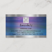 QR Code Persoonlijke Chef Cooking Restaurant Foto Visitekaartje (Achterkant)