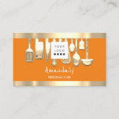 QR-code Persoonlijke Chef Cooking RestaurantFoodOr Visitekaartje (Voorkant)