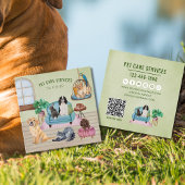 QR Code Pet Sitter Hond Grooming Website Vierkante Visitekaartje