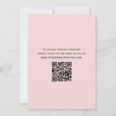 QR Code Petals & Prosecco Blush Vrijgezellenfeest Kaart (Achterkant)