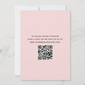 QR Code Petals & Prosecco Roze Boog Vrijgezellenfe Kaart (Achterkant)