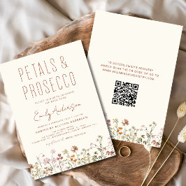 QR Code Petals & Prosecco Vrijgezellenfeest Wildfl Kaart