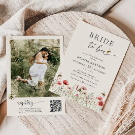 QR Code Photo Bride To Bee Photo Vrijgezellenfeest Kaart