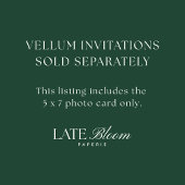 QR Code Photo Card for Vellum Wedding Invitations Kaart