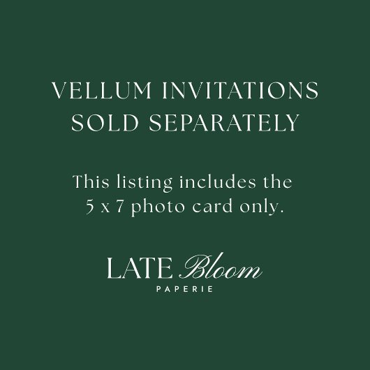 QR Code Photo Card for Vellum Wedding Invitations Kaart