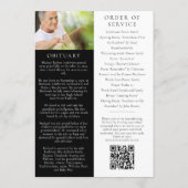 QR Code Photo Memorial Service Programme Programmakaart (Achterkant)