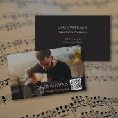 QR Code Photo Music Teacher Singer Songwriter Visitekaartje
