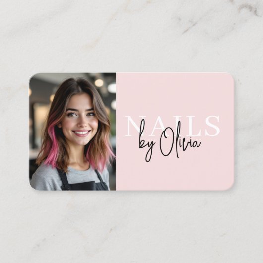 QR Code Photo Nail Specialist Visitekaartje (Voorkant)