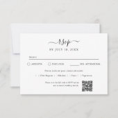 QR Code Photo Off White RSVP (Voorkant)