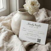 QR Code Photo Off White RSVP