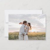 QR Code Photo Off White RSVP Kaartje (Achterkant)