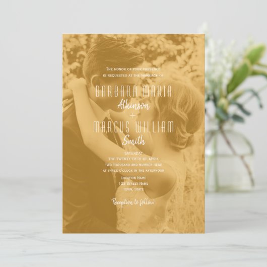 QR Code Photo Wedding Kaart (Staand voorkant)